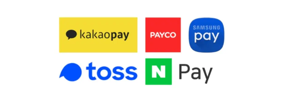 Soporte de pago Toss Kakao Naver Payco Samsung